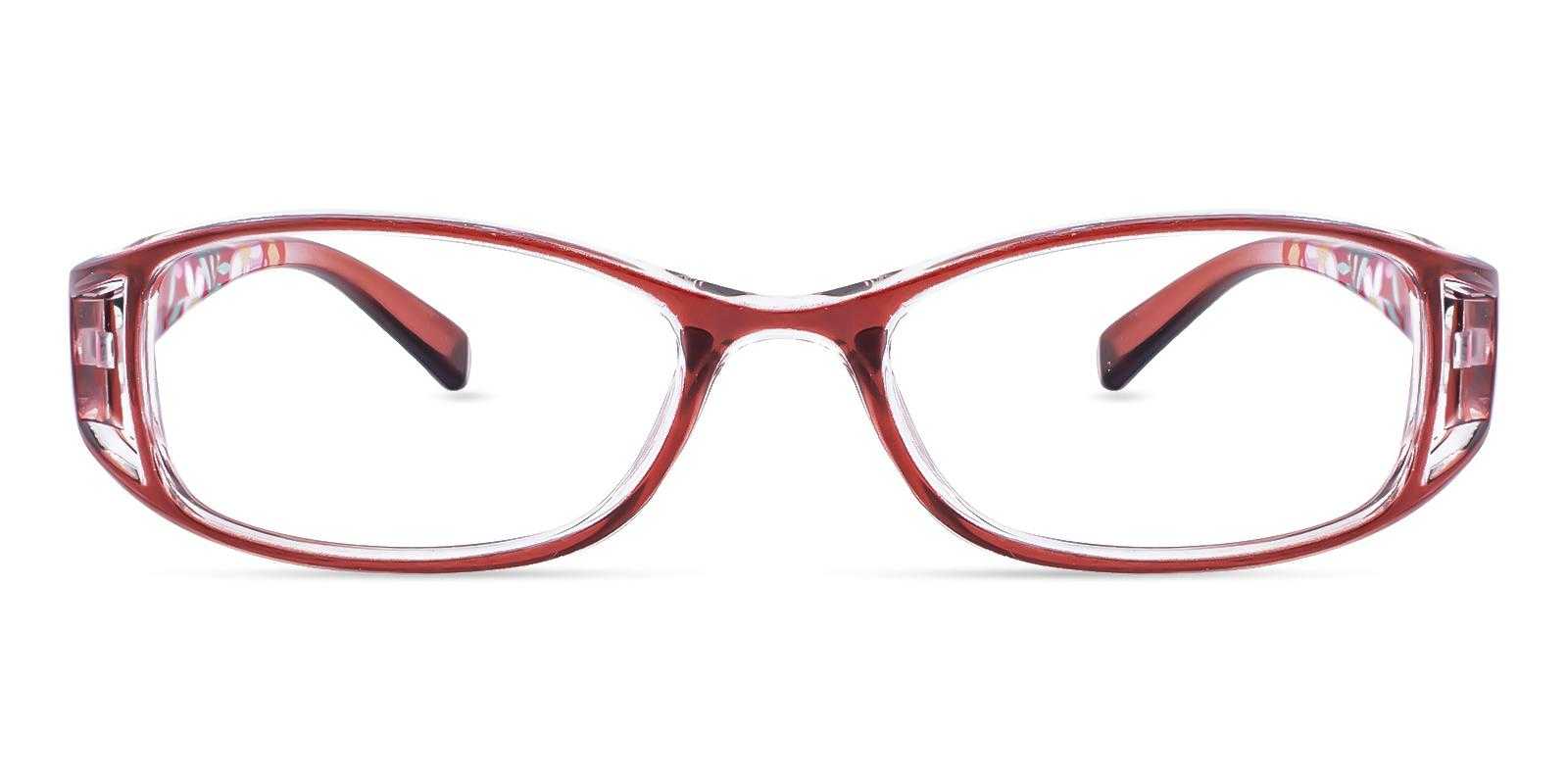 Montague Red Plastic Eyeglasses , UniversalBridgeFit Frames from ABBE Glasses