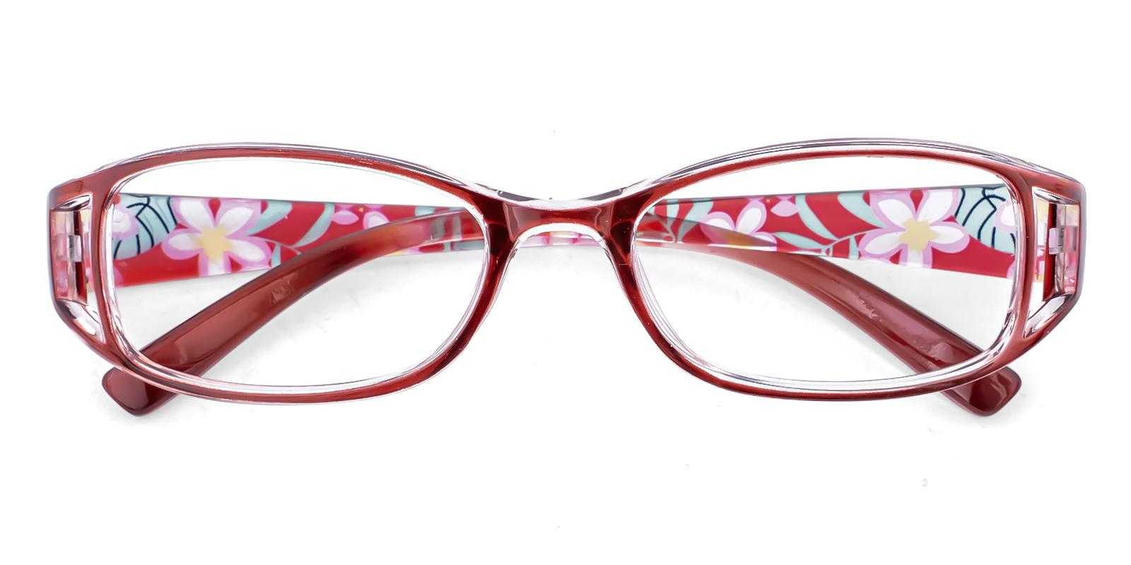 Montague Red Plastic Eyeglasses , UniversalBridgeFit Frames from ABBE Glasses