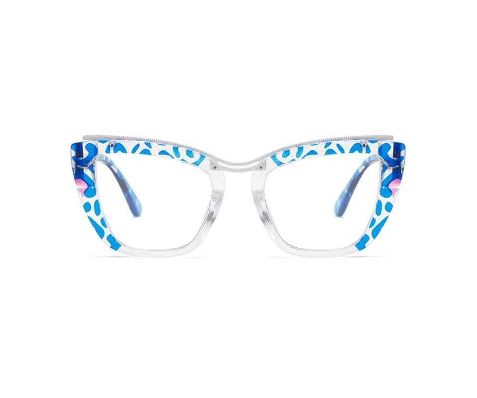 Lynn Blue Plastic Eyeglasses , UniversalBridgeFit Frames from ABBE Glasses
