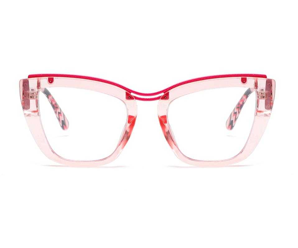 Lynn Pink Plastic Eyeglasses , UniversalBridgeFit Frames from ABBE Glasses
