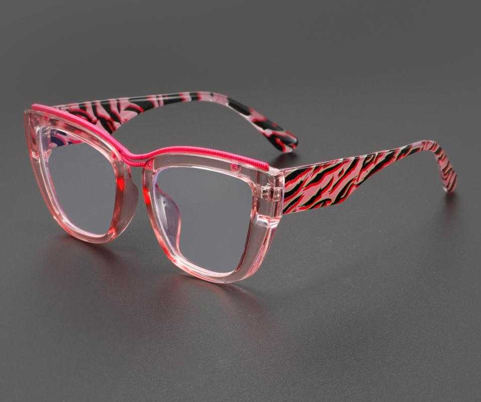 Lynn Pink Plastic Eyeglasses , UniversalBridgeFit Frames from ABBE Glasses