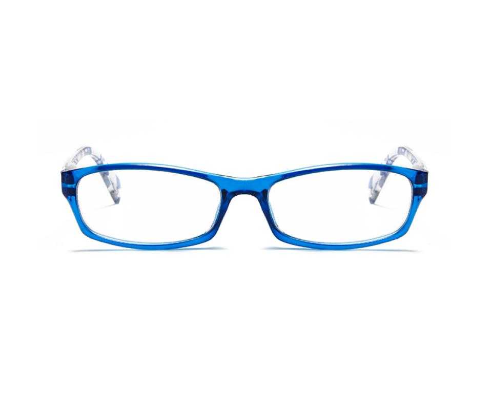 Arno Blue Plastic Eyeglasses , SpringHinges , UniversalBridgeFit Frames from ABBE Glasses