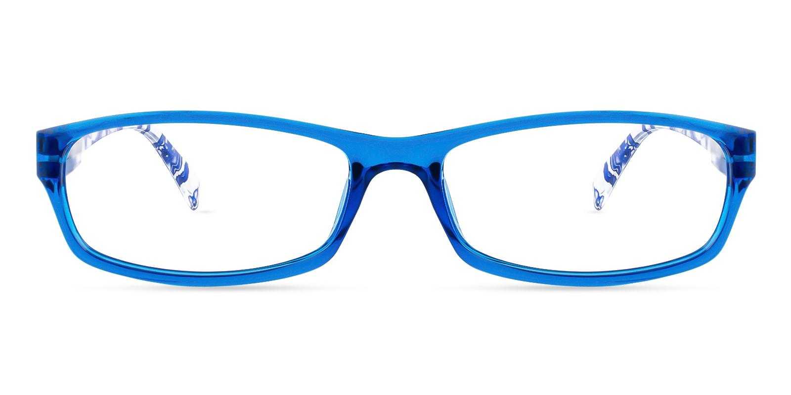 Arno Blue Plastic Eyeglasses , SpringHinges , UniversalBridgeFit Frames from ABBE Glasses