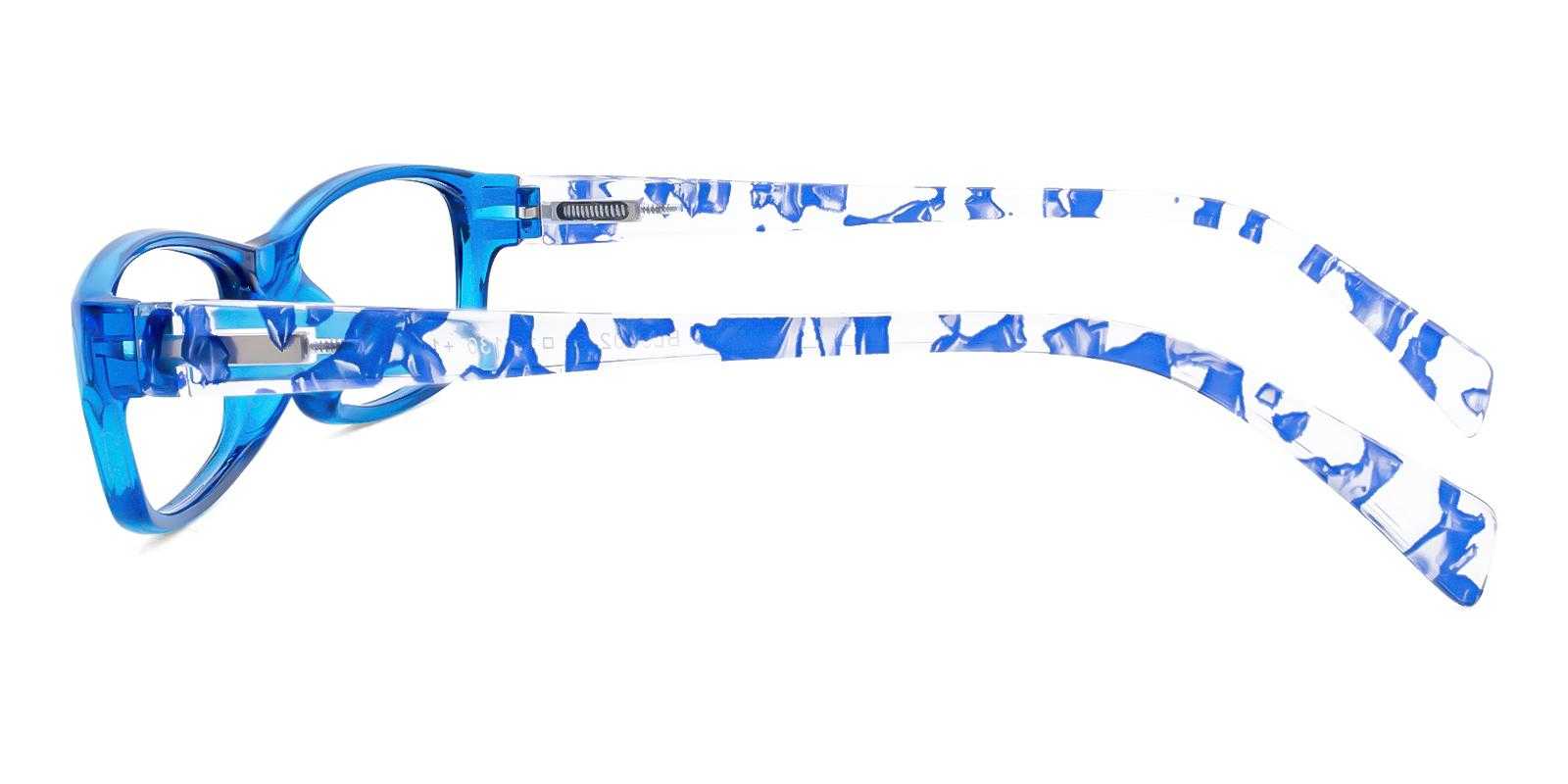 Arno Blue Plastic Eyeglasses , SpringHinges , UniversalBridgeFit Frames from ABBE Glasses