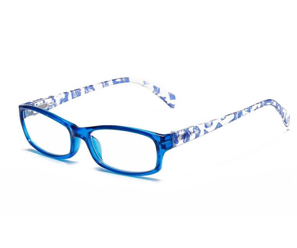 Arno Blue Plastic Eyeglasses , SpringHinges , UniversalBridgeFit Frames from ABBE Glasses