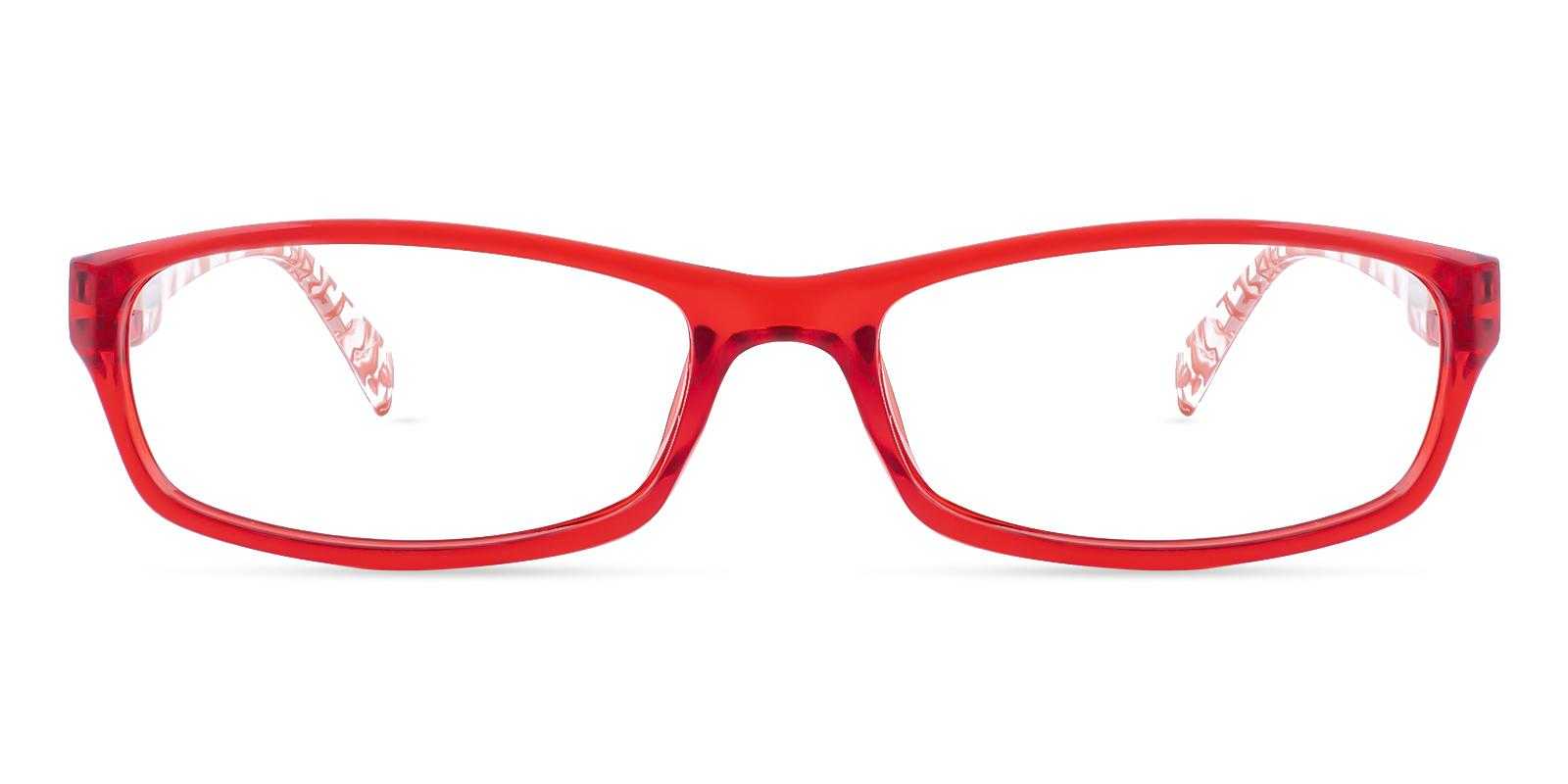 Arno Red Plastic Eyeglasses , SpringHinges , UniversalBridgeFit Frames from ABBE Glasses