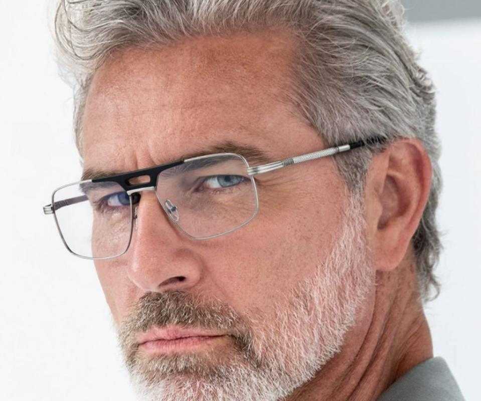 Astoria Silver Metal Eyeglasses , SpringHinges , UniversalBridgeFit Frames from ABBE Glasses