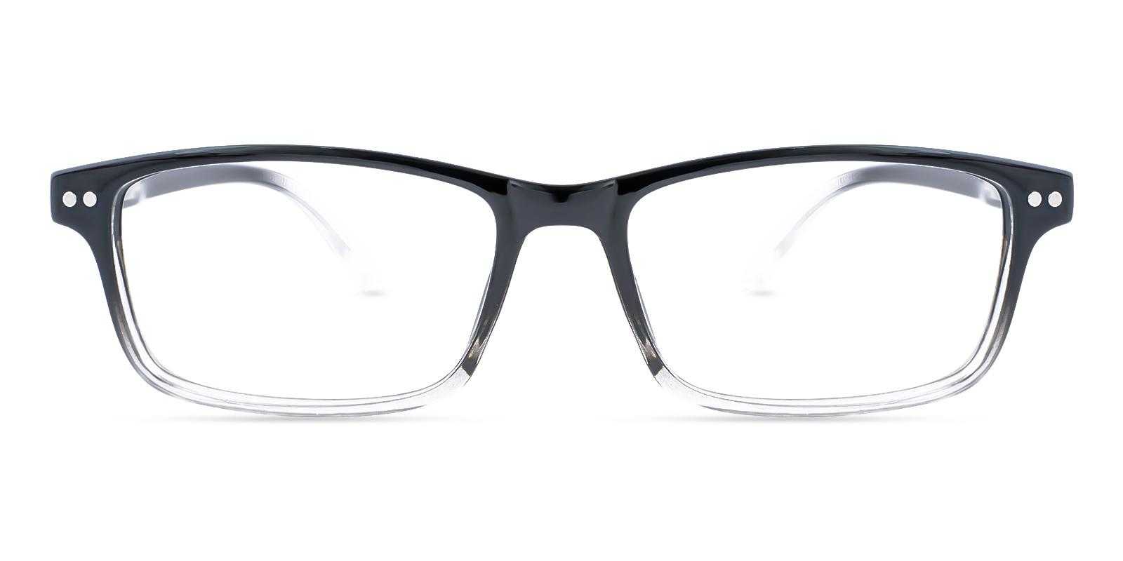 Modesto Black Plastic Eyeglasses , SpringHinges , UniversalBridgeFit Frames from ABBE Glasses
