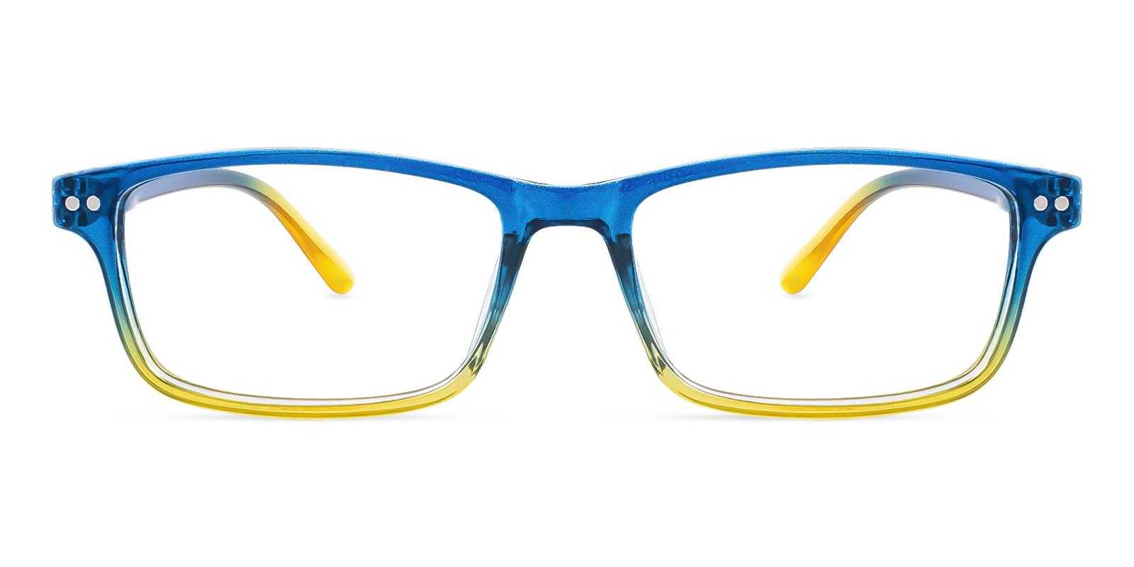 Modesto Blue Plastic Eyeglasses , SpringHinges , UniversalBridgeFit Frames from ABBE Glasses