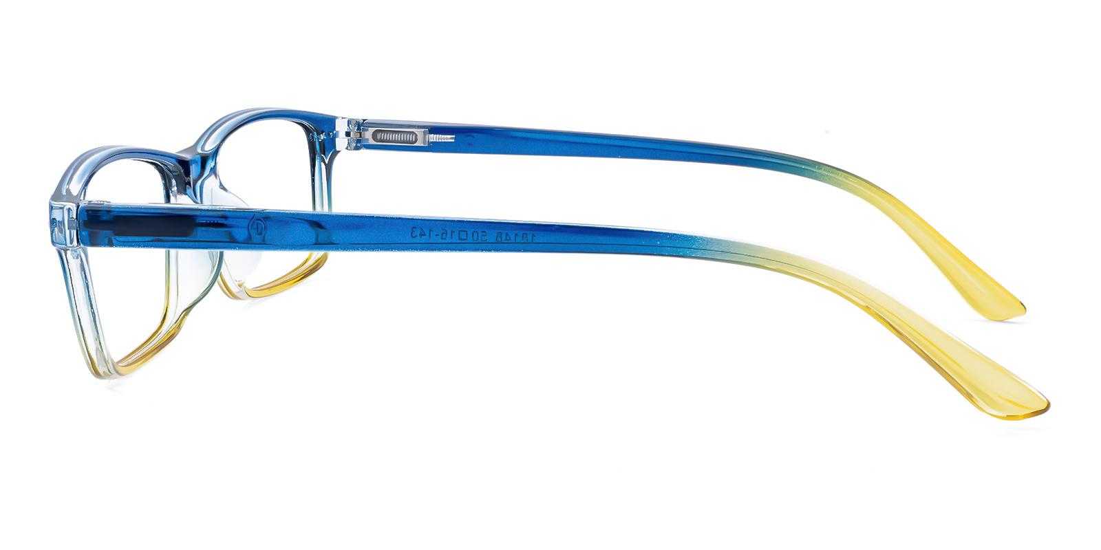 Modesto Blue Plastic Eyeglasses , SpringHinges , UniversalBridgeFit Frames from ABBE Glasses