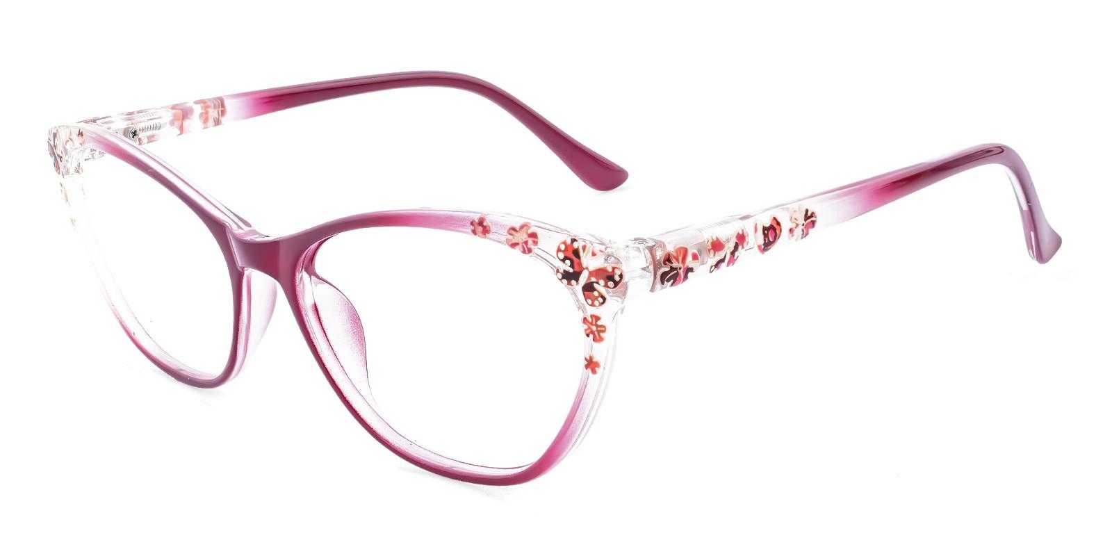 Cellia Purple Plastic Eyeglasses , SpringHinges , UniversalBridgeFit Frames from ABBE Glasses