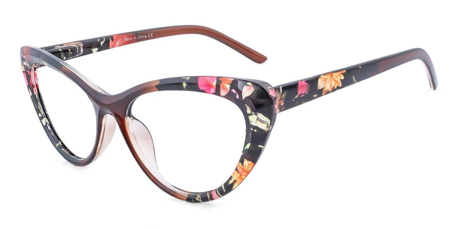 Aubrey Brown Plastic Eyeglasses , SpringHinges , UniversalBridgeFit Frames from ABBE Glasses