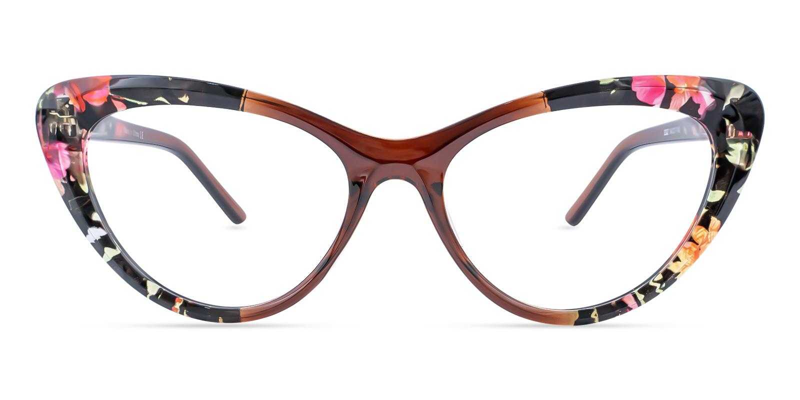 Aubrey Brown Plastic Eyeglasses , SpringHinges , UniversalBridgeFit Frames from ABBE Glasses