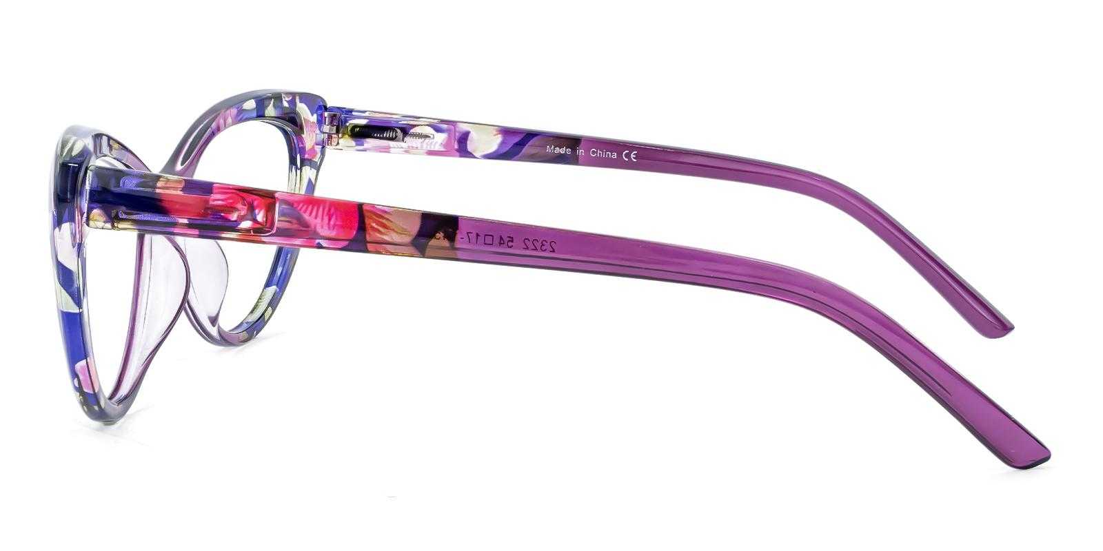 Aubrey Purple Plastic Eyeglasses , SpringHinges , UniversalBridgeFit Frames from ABBE Glasses