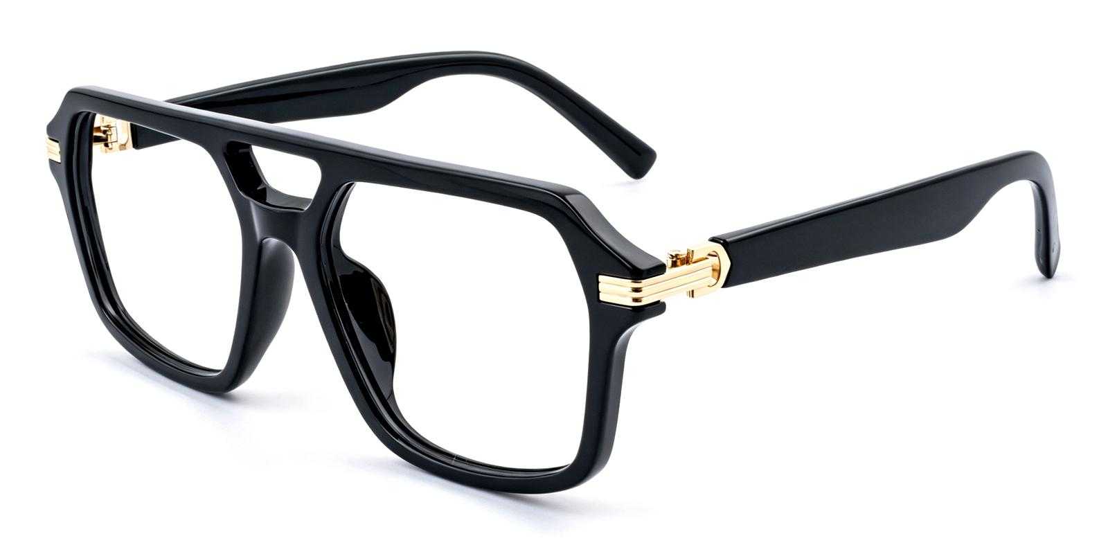Christoper Black Plastic Eyeglasses , UniversalBridgeFit Frames from ABBE Glasses