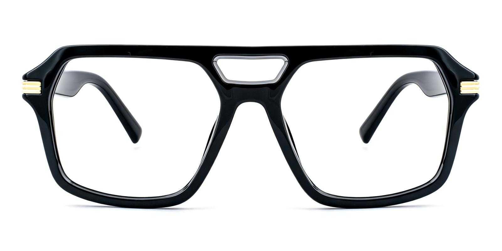 Christoper Black Plastic Eyeglasses , UniversalBridgeFit Frames from ABBE Glasses