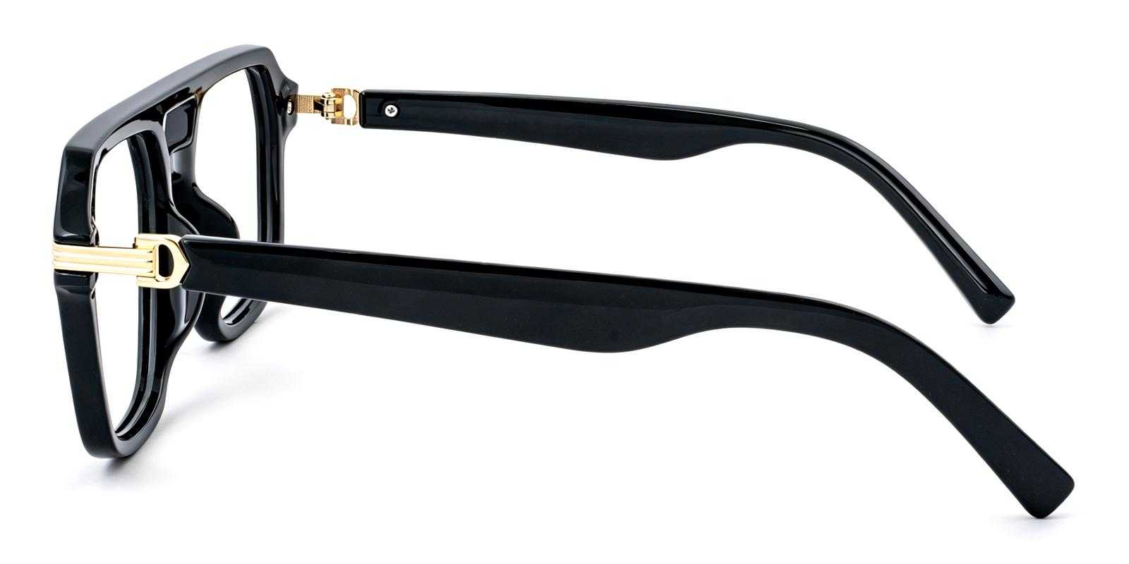 Christoper Black Plastic Eyeglasses , UniversalBridgeFit Frames from ABBE Glasses