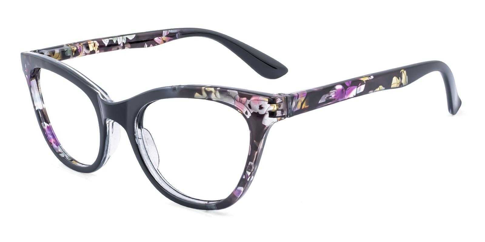 Gulfport Black Plastic Eyeglasses , SpringHinges , UniversalBridgeFit Frames from ABBE Glasses