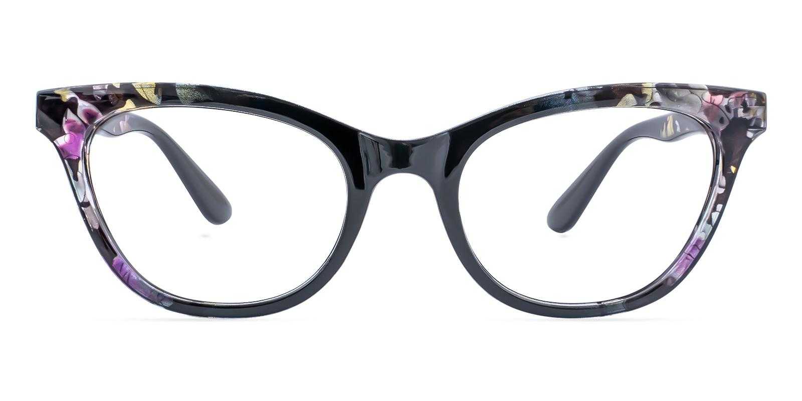 Gulfport Black Plastic Eyeglasses , SpringHinges , UniversalBridgeFit Frames from ABBE Glasses