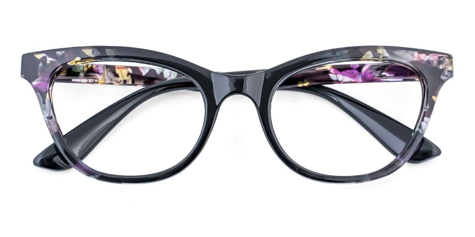 Gulfport Black Plastic Eyeglasses , SpringHinges , UniversalBridgeFit Frames from ABBE Glasses