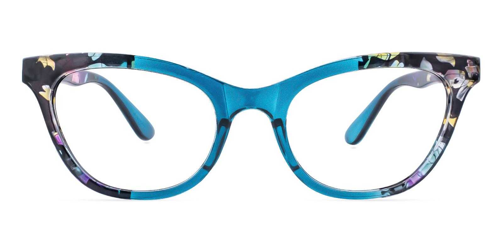 Gulfport Blue Plastic Eyeglasses , SpringHinges , UniversalBridgeFit Frames from ABBE Glasses