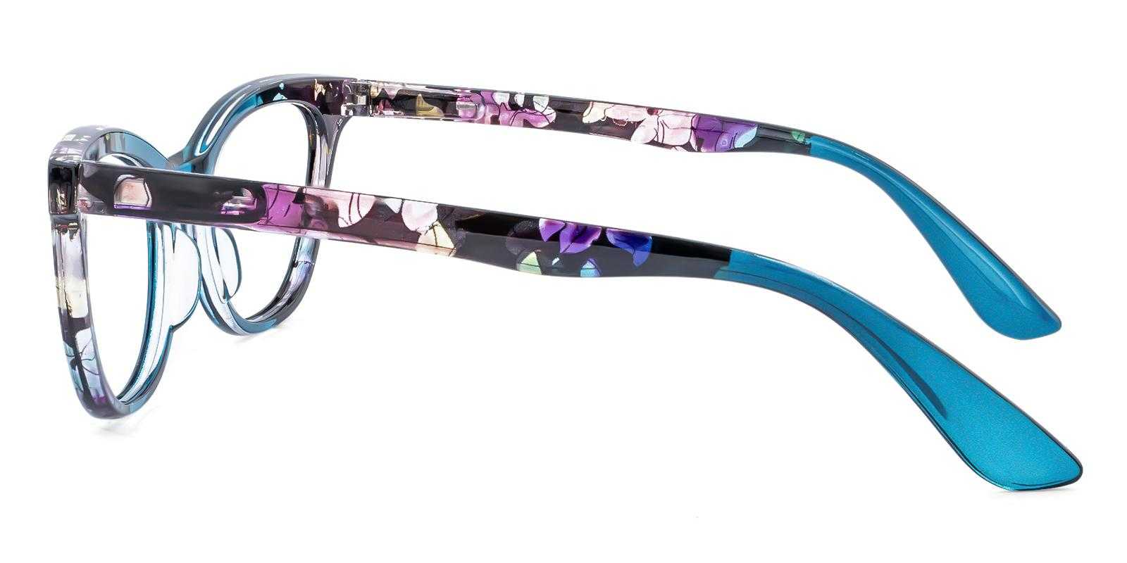 Gulfport Blue Plastic Eyeglasses , SpringHinges , UniversalBridgeFit Frames from ABBE Glasses