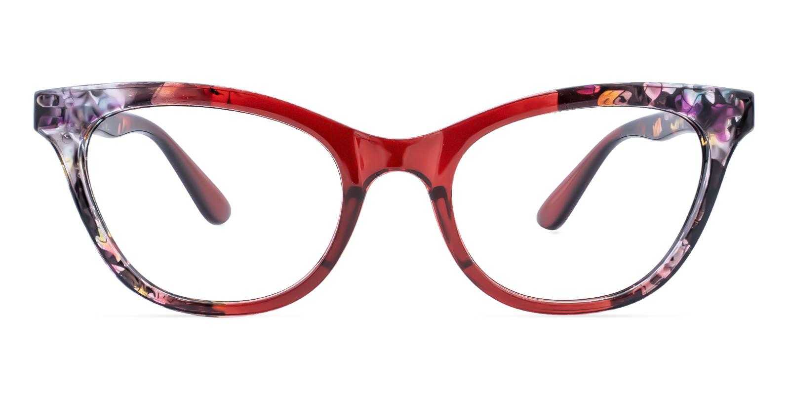 Gulfport Red Plastic Eyeglasses , SpringHinges , UniversalBridgeFit Frames from ABBE Glasses