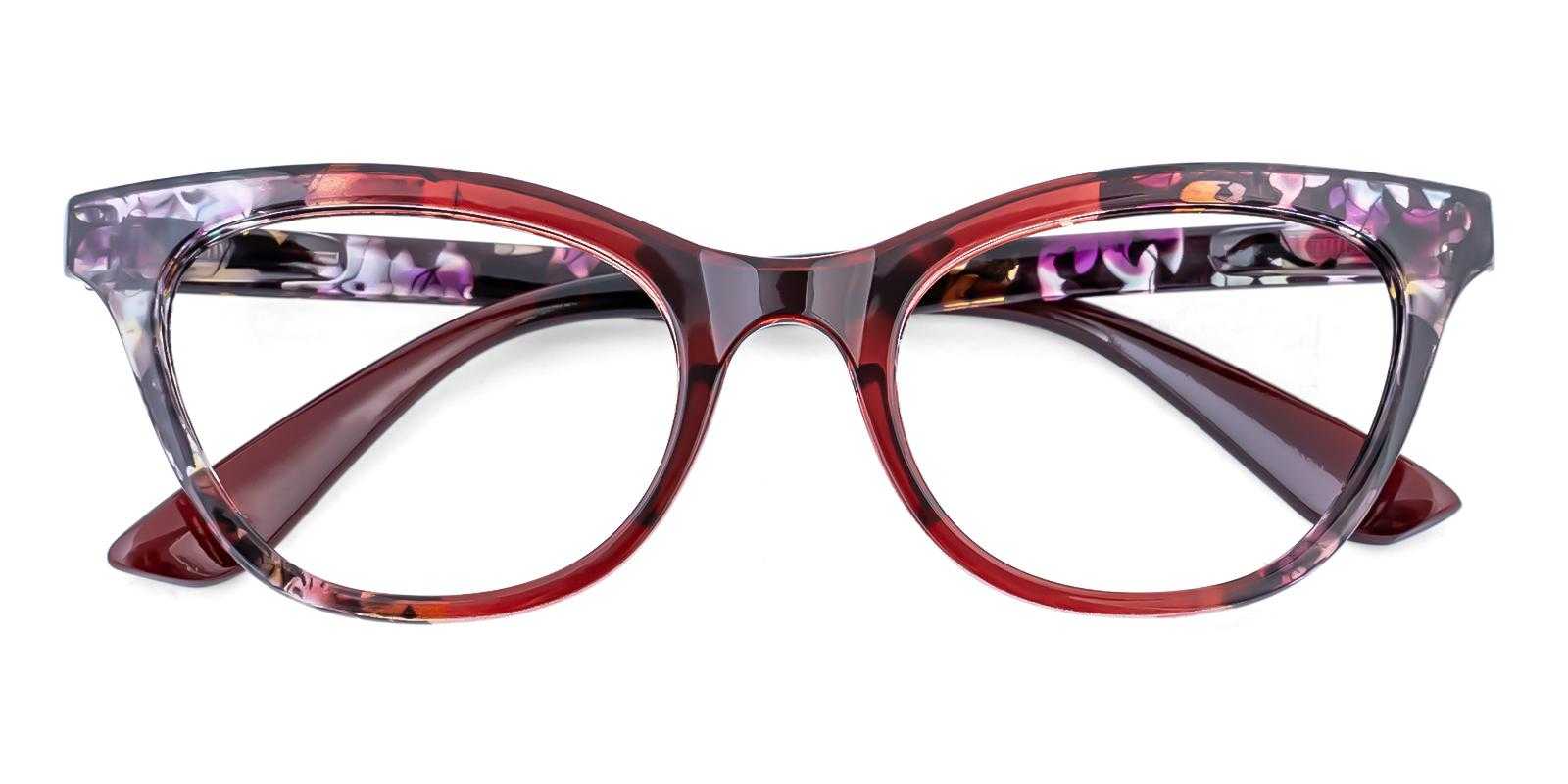 Gulfport Red Plastic Eyeglasses , SpringHinges , UniversalBridgeFit Frames from ABBE Glasses