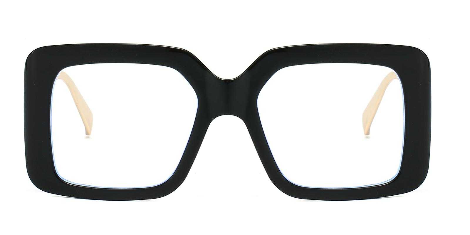 Kansas Black Plastic Eyeglasses , UniversalBridgeFit Frames from ABBE Glasses