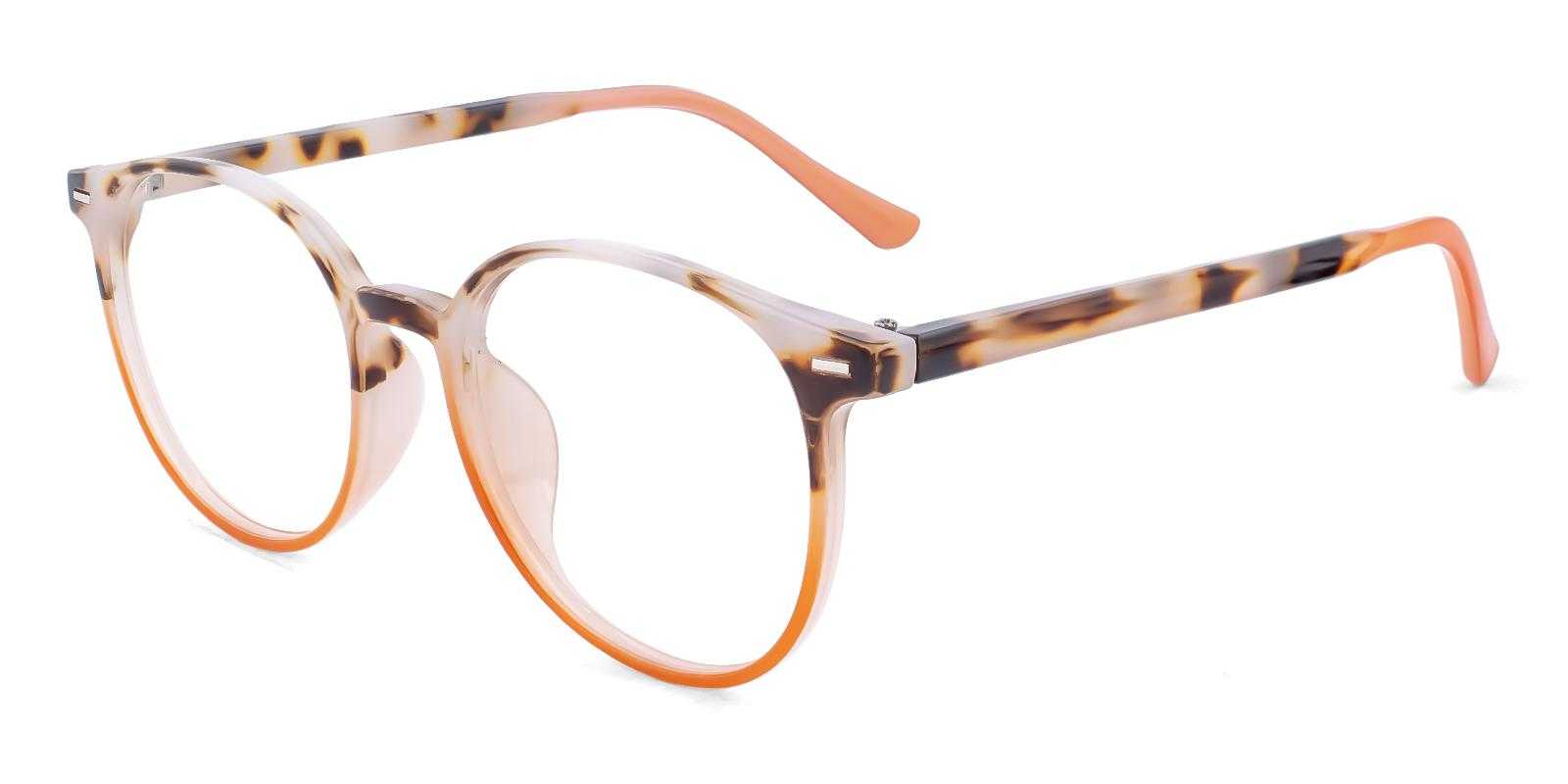 Memphis Orange Plastic Eyeglasses , UniversalBridgeFit , Lightweight Frames from ABBE Glasses