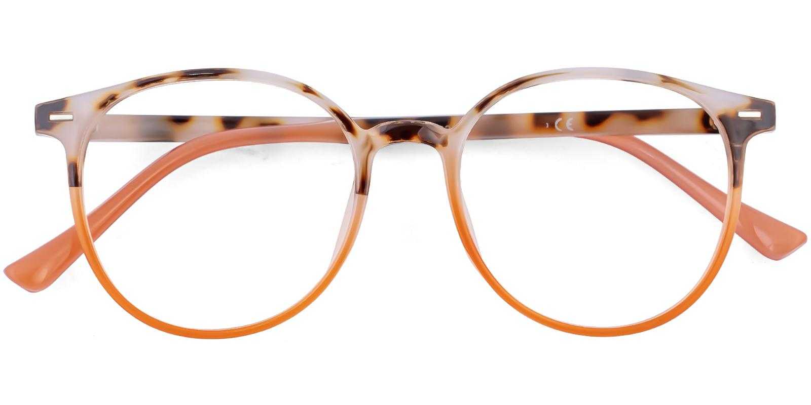 Memphis Orange Plastic Eyeglasses , UniversalBridgeFit , Lightweight Frames from ABBE Glasses