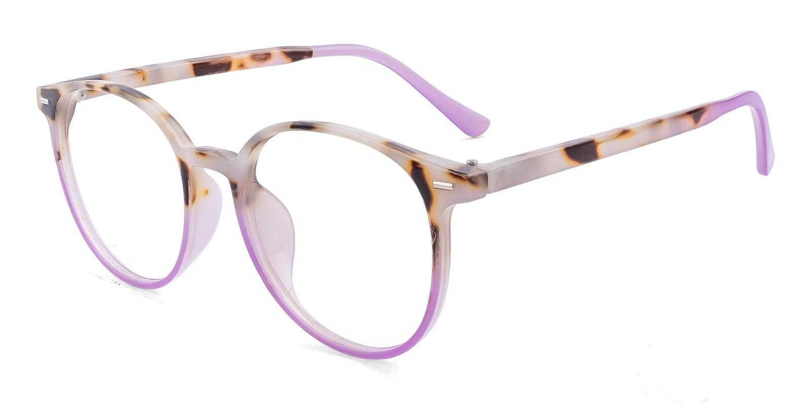 Memphis Purple Plastic Eyeglasses , UniversalBridgeFit , Lightweight Frames from ABBE Glasses