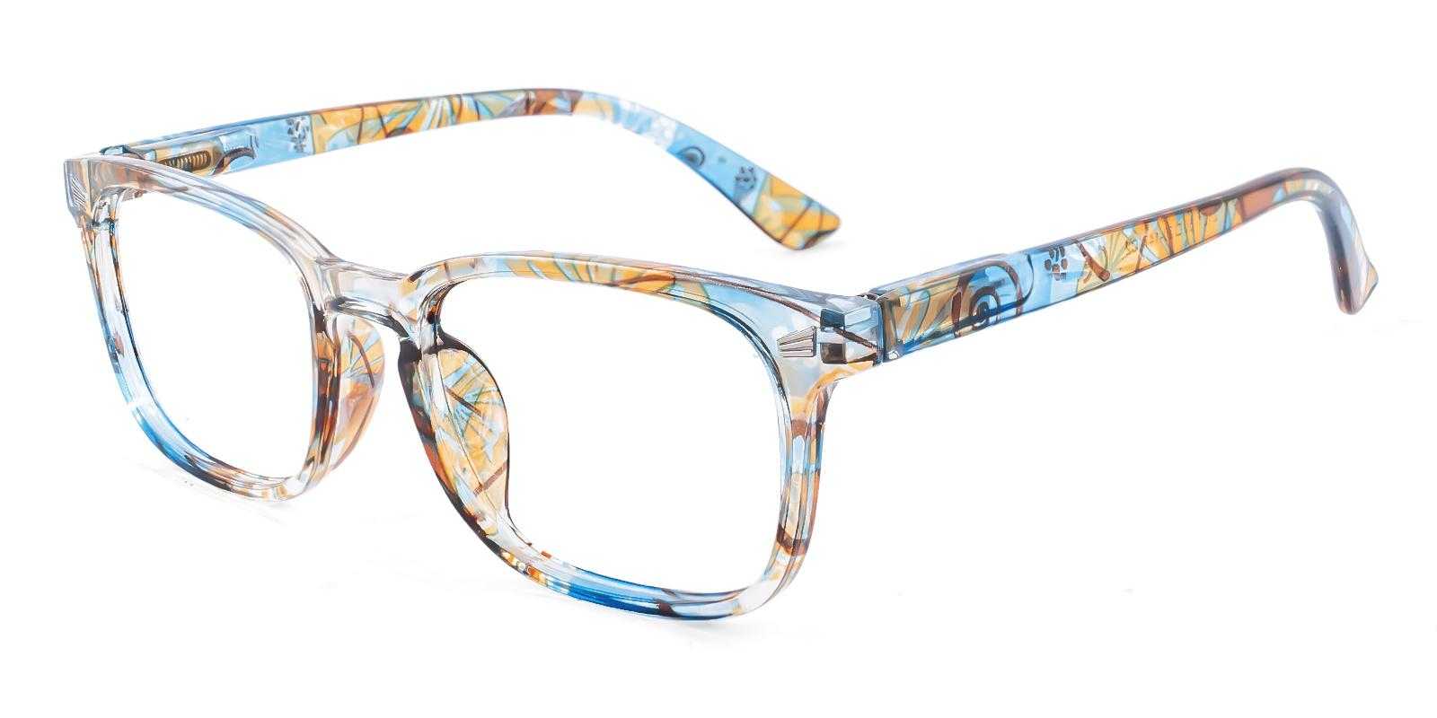 Hodgson Blue Plastic Eyeglasses , SpringHinges , UniversalBridgeFit Frames from ABBE Glasses