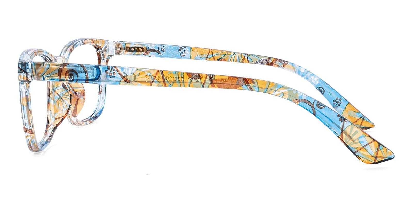 Hodgson Blue Plastic Eyeglasses , SpringHinges , UniversalBridgeFit Frames from ABBE Glasses