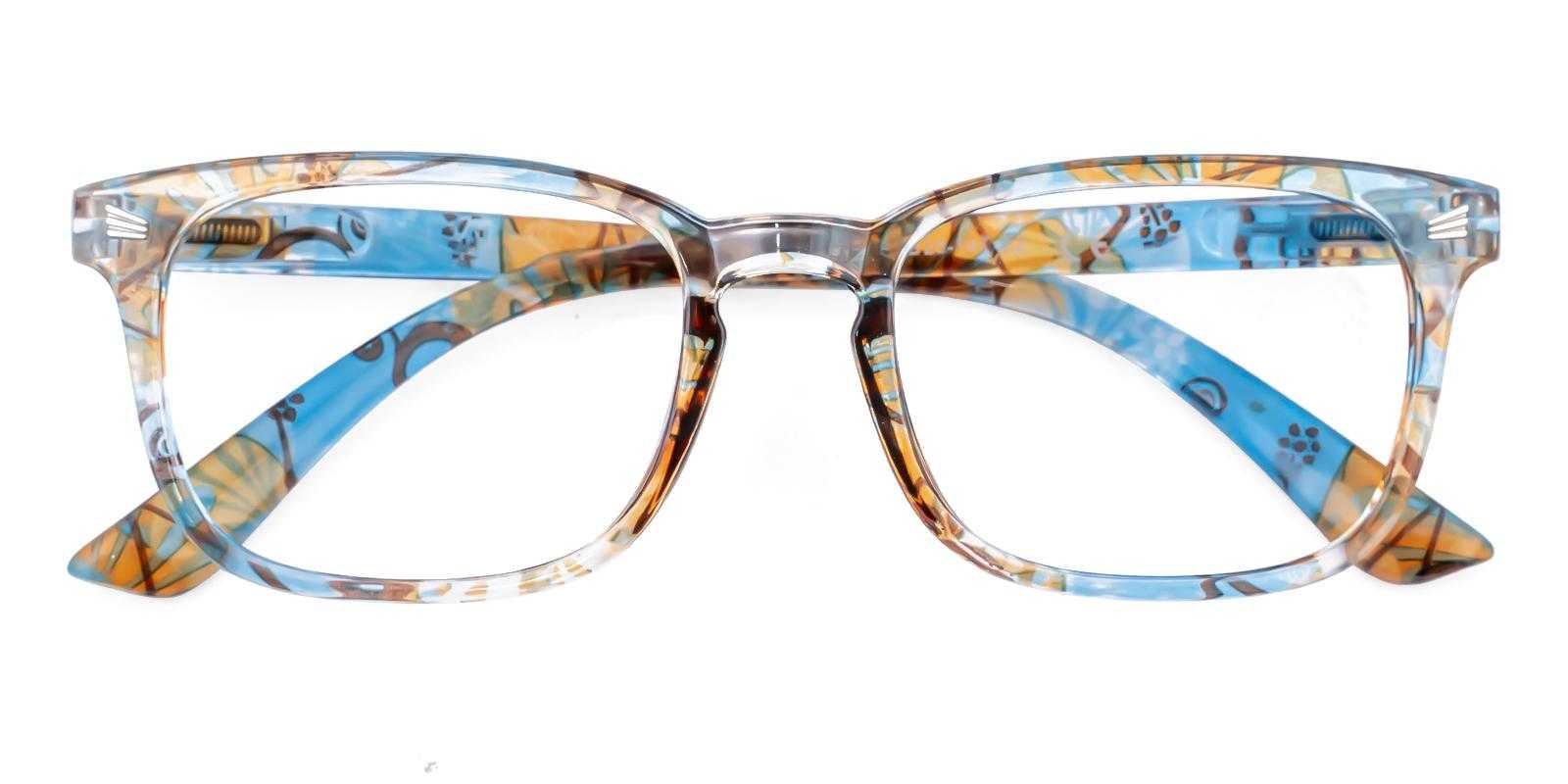 Hodgson Blue Plastic Eyeglasses , SpringHinges , UniversalBridgeFit Frames from ABBE Glasses