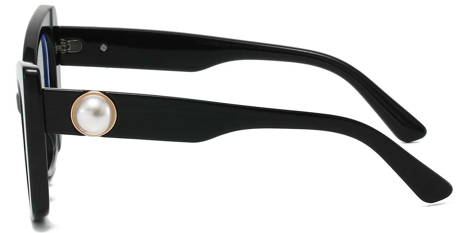 Iris Black Plastic Eyeglasses , UniversalBridgeFit Frames from ABBE Glasses