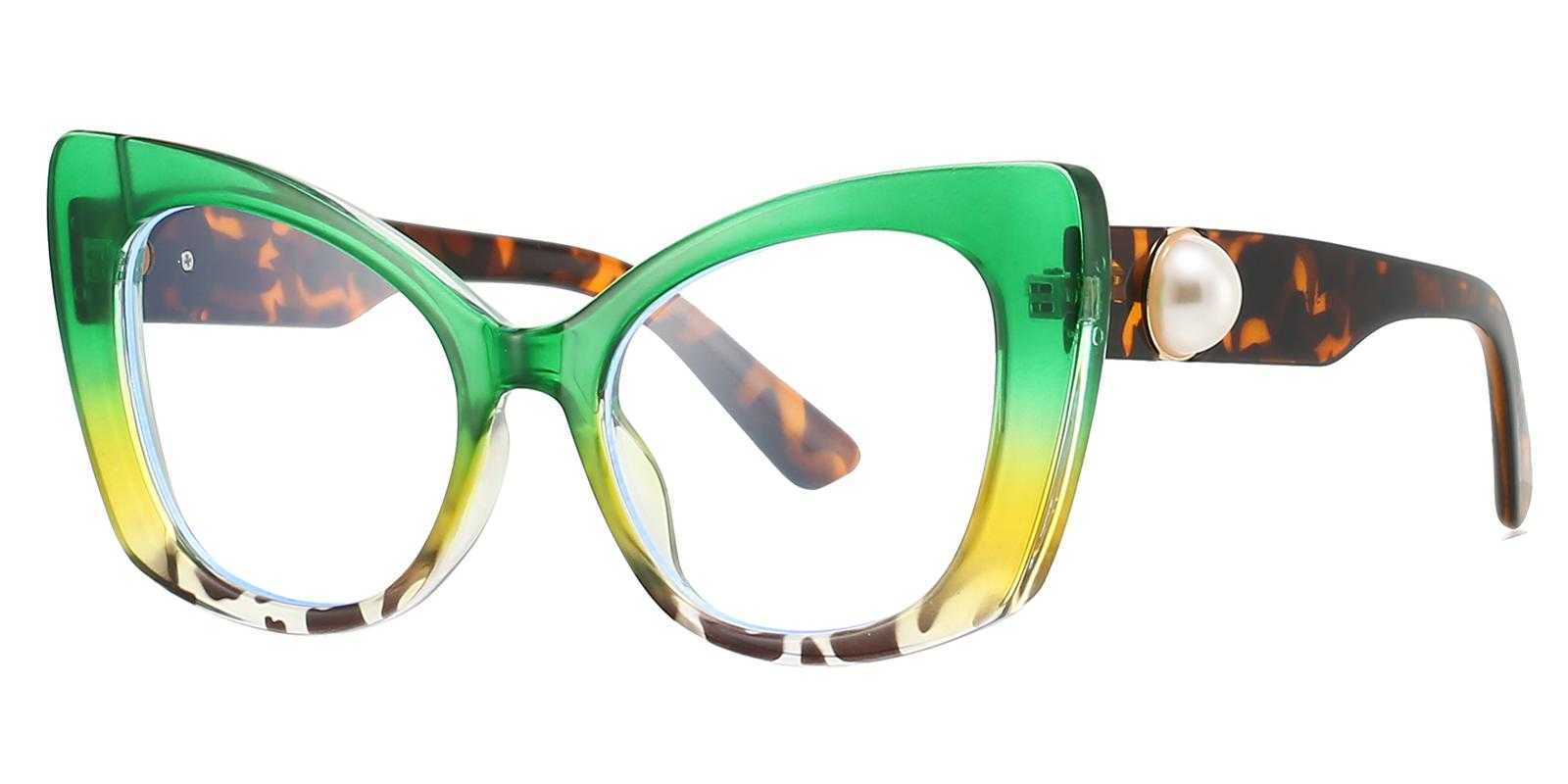 Iris Green Plastic Eyeglasses , UniversalBridgeFit Frames from ABBE Glasses