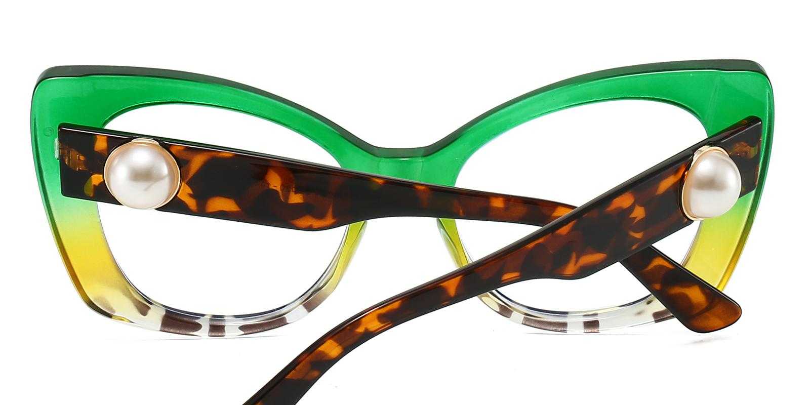 Iris Green Plastic Eyeglasses , UniversalBridgeFit Frames from ABBE Glasses