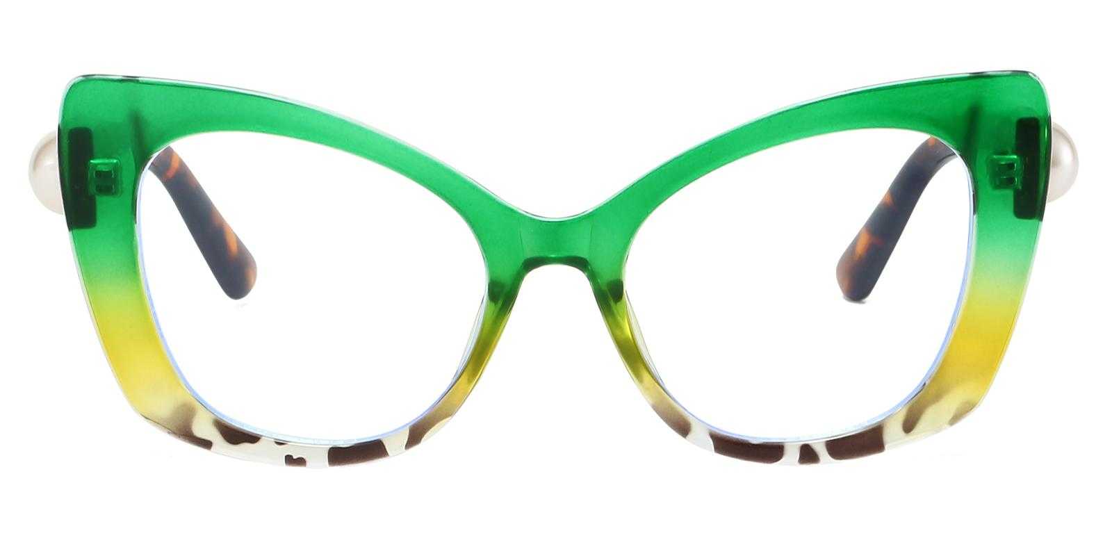 Iris Green Plastic Eyeglasses , UniversalBridgeFit Frames from ABBE Glasses