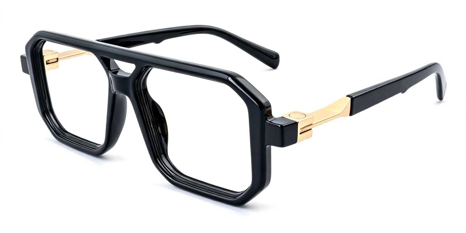 Douglas Black Plastic Eyeglasses , UniversalBridgeFit Frames from ABBE Glasses