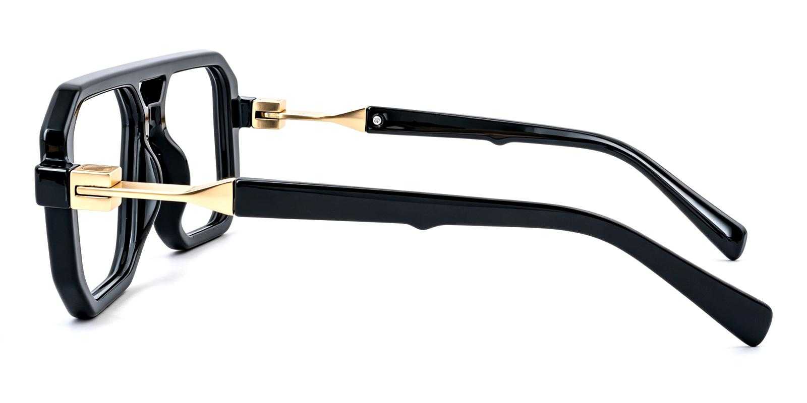 Douglas Black Plastic Eyeglasses , UniversalBridgeFit Frames from ABBE Glasses