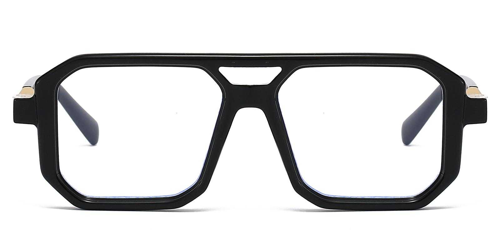 Douglas Black Plastic Eyeglasses , UniversalBridgeFit Frames from ABBE Glasses