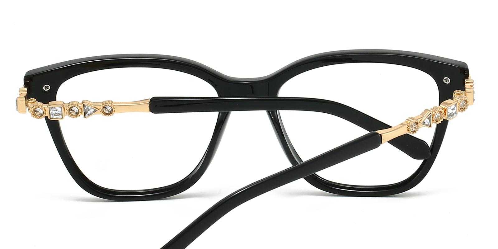 Rebeca Black Plastic Eyeglasses , UniversalBridgeFit Frames from ABBE Glasses