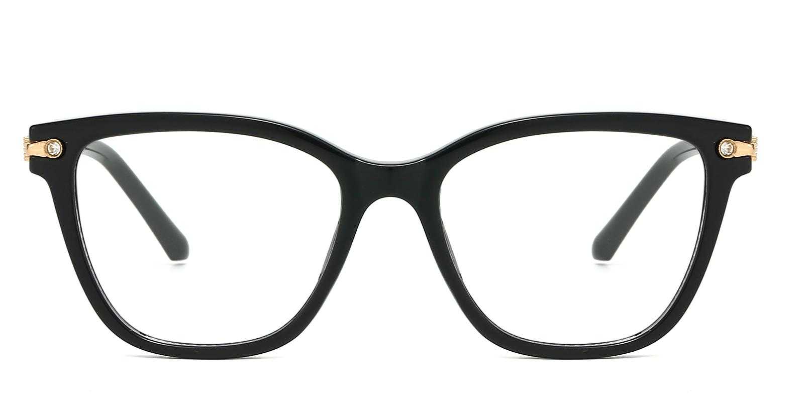 Rebeca Black Plastic Eyeglasses , UniversalBridgeFit Frames from ABBE Glasses