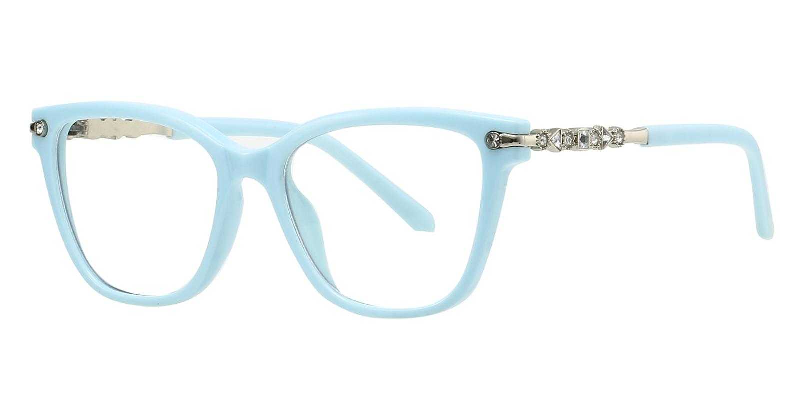 Rebeca Blue Plastic Eyeglasses , UniversalBridgeFit Frames from ABBE Glasses