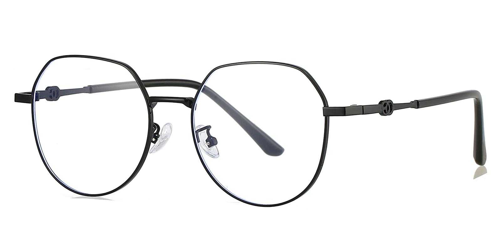 Cookkville Black Metal Eyeglasses , NosePads Frames from ABBE Glasses
