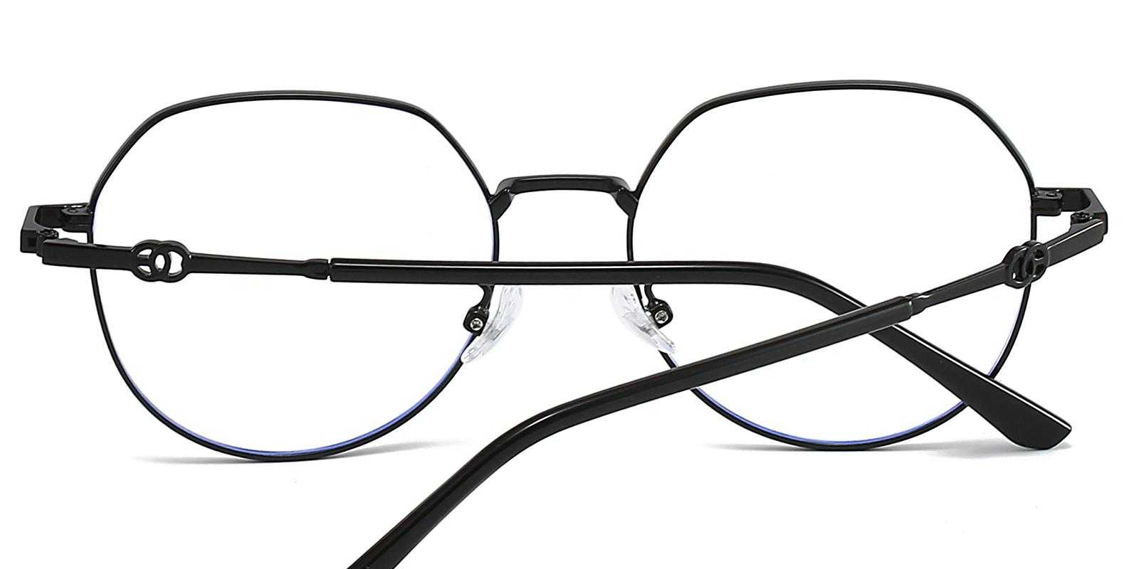 Cookkville Black Metal Eyeglasses , NosePads Frames from ABBE Glasses