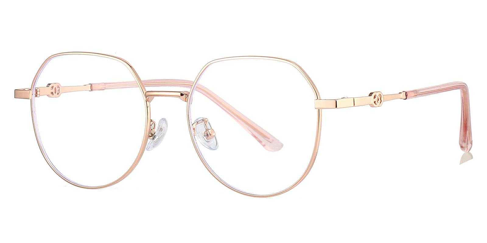 Cookkville Rosegold Metal Eyeglasses , NosePads Frames from ABBE Glasses