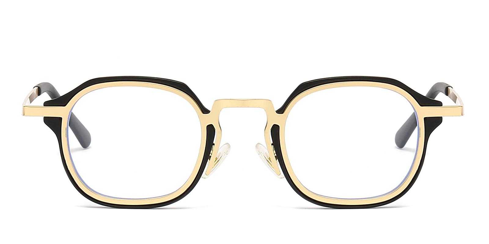 Flushing Gold Metal , Plastic Eyeglasses , NosePads Frames from ABBE Glasses