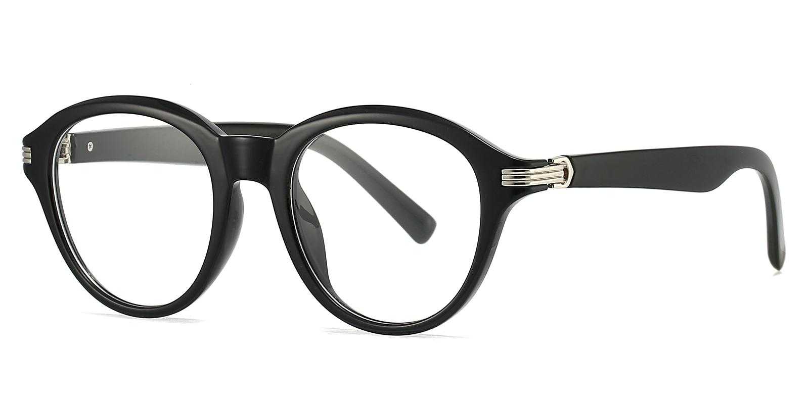 Princes Black Plastic Eyeglasses , UniversalBridgeFit Frames from ABBE Glasses